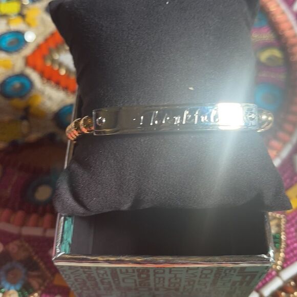 “THANKFUL” RUSTIC Cuff Regifter Silver - Picture 10 of 10